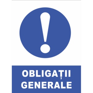 Indicator Obligatii generale, Sticker autocolant