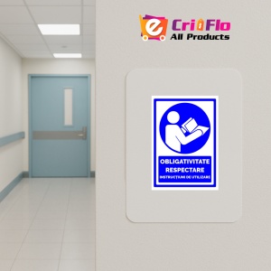 Indicator Obligativitate respectare instructiuni de utilizare, Sticker autocolant - Img 4