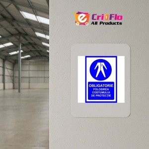 Indicator Obligatorie folosirea costumului de protectie, Sticker autocolant - Img 3