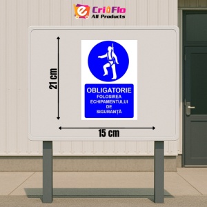 Indicator Obligatorie folosirea echipamentului de siguranta indicator de obligativitate, Sticker autocolant - Img 2