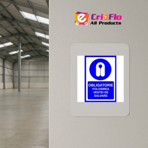 Indicator Obligatorie folosirea vestei de salvare, Sticker autocolant - Img 3