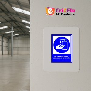 Indicator Obligatoriu utilizati dezinfectant pentru maini, Sticker autocolant - Img 3