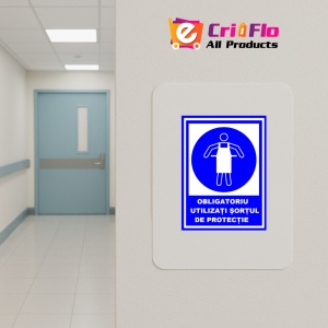 Indicator Obligatoriu utilizati sortul de protectie, Sticker autocolant - Img 4