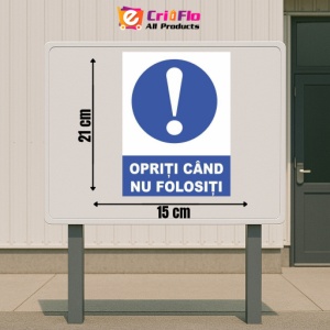 Indicator Opriti cand nu folositi, Sticker autocolant - Img 2