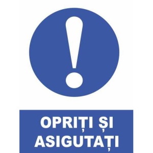 Indicator Opriti si asigutati, Sticker autocolant