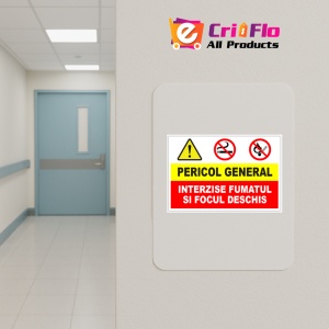 Indicator Panou pentru pericol general, Sticker autocolant - Img 4