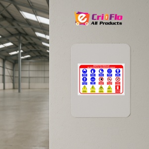 Indicator Panou pentru respectarea regulilor de protectia si securitatea muncii, Sticker autocolant - Img 3