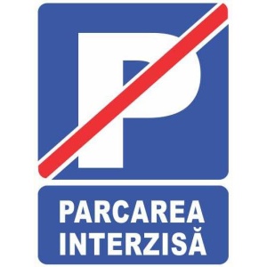 Indicator Parcare interzisa, Sticker autocolant
