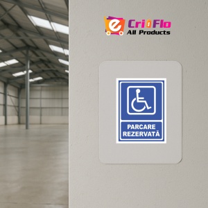 Indicator Parcare Rezervata Persoanelor cu Handicap, Sticker autocolant - Img 3