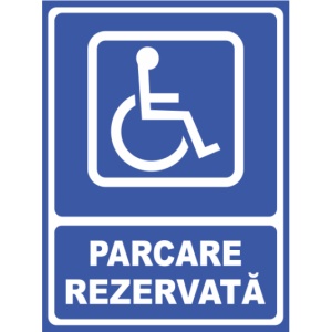 Indicator Parcare rezervata, Sticker autocolant
