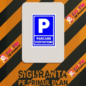Indicator Parcare vizitatori, Sticker autocolant - Img 2