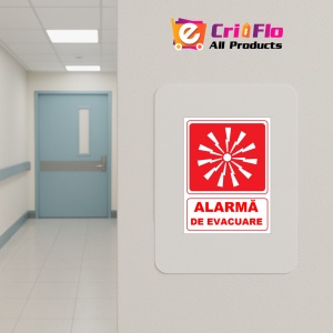 Indicator Pentru alarma de evacuare, Sticker autocolant - Img 4