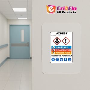 Indicator Pentru azbest, Sticker autocolant - Img 4