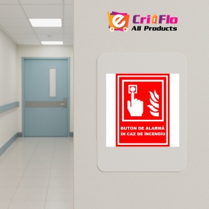 Indicator Pentru buton de alarma in caz de incendiu, Sticker autocolant - Img 4