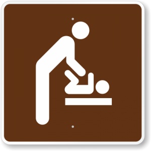Indicator pentru camera de schimbare a bebelusului, Sticker autocolant