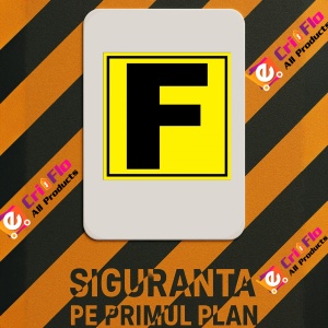 Indicator Pentru depozit litera F randul F si poarta F, Sticker autocolant - Img 2
