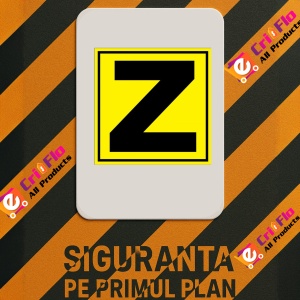 Indicator Pentru depozit litera Z randul Z si poarta Z, Sticker autocolant - Img 2