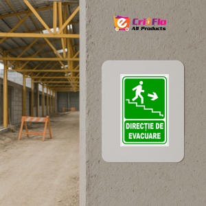 Indicator Pentru directie de urgenta scari dreapta in jos, Sticker autocolant - Img 5