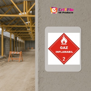 Indicator Pentru gaz inflamabil clasa 2, Sticker autocolant - Img 5