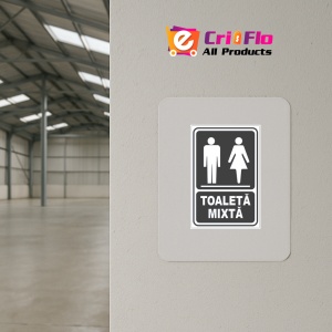 Indicator Pentru gri toaleta mixta, Sticker autocolant - Img 3