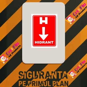 Indicator Pentru hidrant cu directia in jos, Sticker autocolant - Img 2