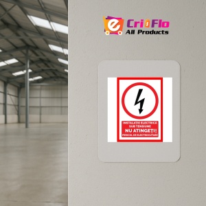 Indicator Pentru instalatie electrica sub tensiune nu atingeti pericol de electrocutare, Sticker autocolant - Img 3