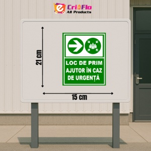 Indicator Pentru loc de adunare in caz de urgenta la drepata, Sticker autocolant - Img 2
