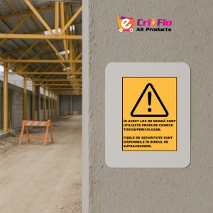 Indicator Pentru lucru cu produse periculoase chimice si toxice, Sticker autocolant - Img 5