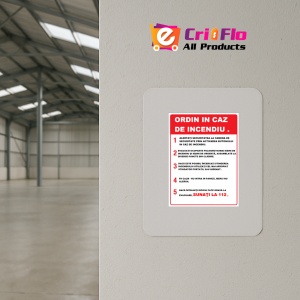 Indicator Pentru ordin in caz de incendiu, Sticker autocolant - Img 3