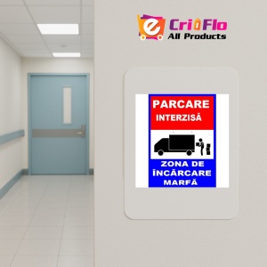 Indicator Pentru parcare interzisa zona de incarcare marfa transport auto, Sticker autocolant - Img 4
