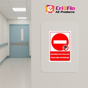 Indicator Pentru proprietate privata parcare interzisa, Sticker autocolant - Img 4