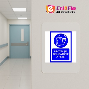 Indicator Pentru protectia obligatorie a fetei, Sticker autocolant - Img 4