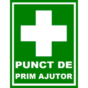 Indicator Pentru punct de prim ajutor, Sticker autocolant - Img 1