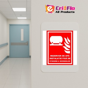 Indicator Pentru rezervor de apa instalatie fixa de stingere a incendiilor, Sticker autocolant - Img 4
