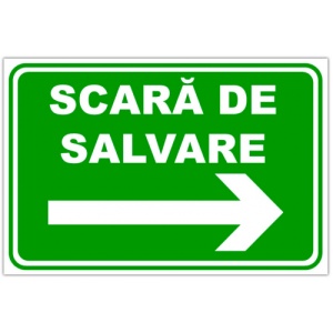 Indicator Pentru scara de salvare, Sticker autocolant