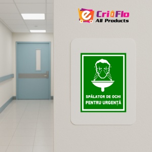 Indicator Pentru spalator de ochi pentru urgenta, Sticker autocolant - Img 4