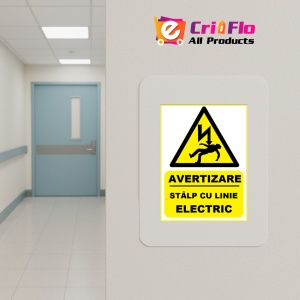 Indicator Pentru stalp cu linie electric, Sticker autocolant - Img 4