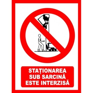 Indicator Pentru stationarea sub sarcina este interzisa, Sticker autocolant