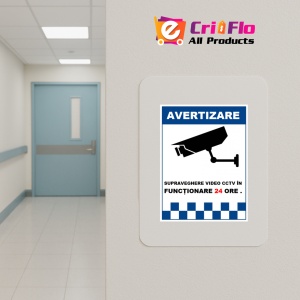 Indicator pentru supraveghere video, Sticker autocolant - Img 4