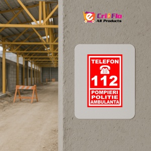 Indicator Pentru telefon 112 pompieri politia ambulanta, Sticker autocolant - Img 5