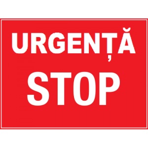 Indicator Pentru urgenta stop, Sticker autocolant