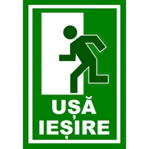 Indicator Pentru usa de iesire, Sticker autocolant