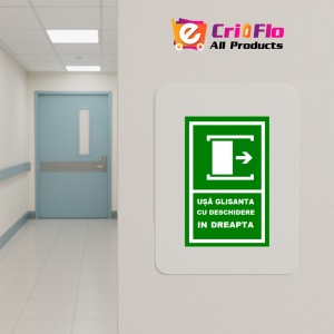 Indicator Pentru usa glisanta spre dreapta, Sticker autocolant - Img 4