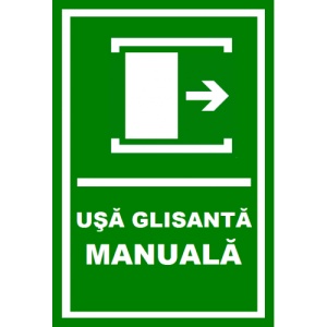 Indicator Pentru usa manuala glisanta sprea dreapta, Sticker autocolant