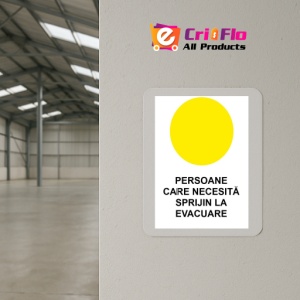 Indicator Persoane care necesita sprijin la evacuare PSI autoadeziv sticker autocolantSticker autocolant - Img 4