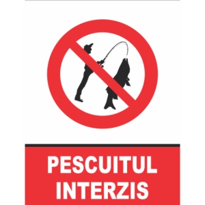 Indicator Pescuitul interzis, Sticker autocolant