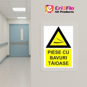 Indicator Piese cu bavuri taioase indicator de avertizare, Sticker autocolant - Img 5