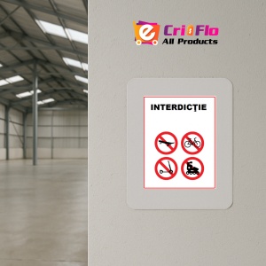 Indicator Placuta pentru interdictie, Sticker autocolant - Img 2