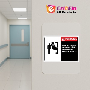 Indicator Placute este interzisa intrarea fara permisiunea proprietarului, Sticker autocolant - Img 4
