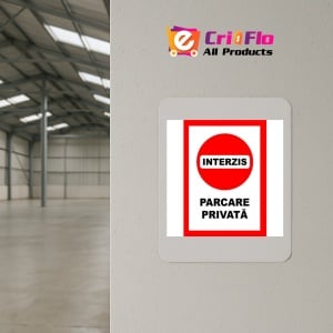 Indicator Placute interzis parcare privata, Sticker autocolant - Img 3